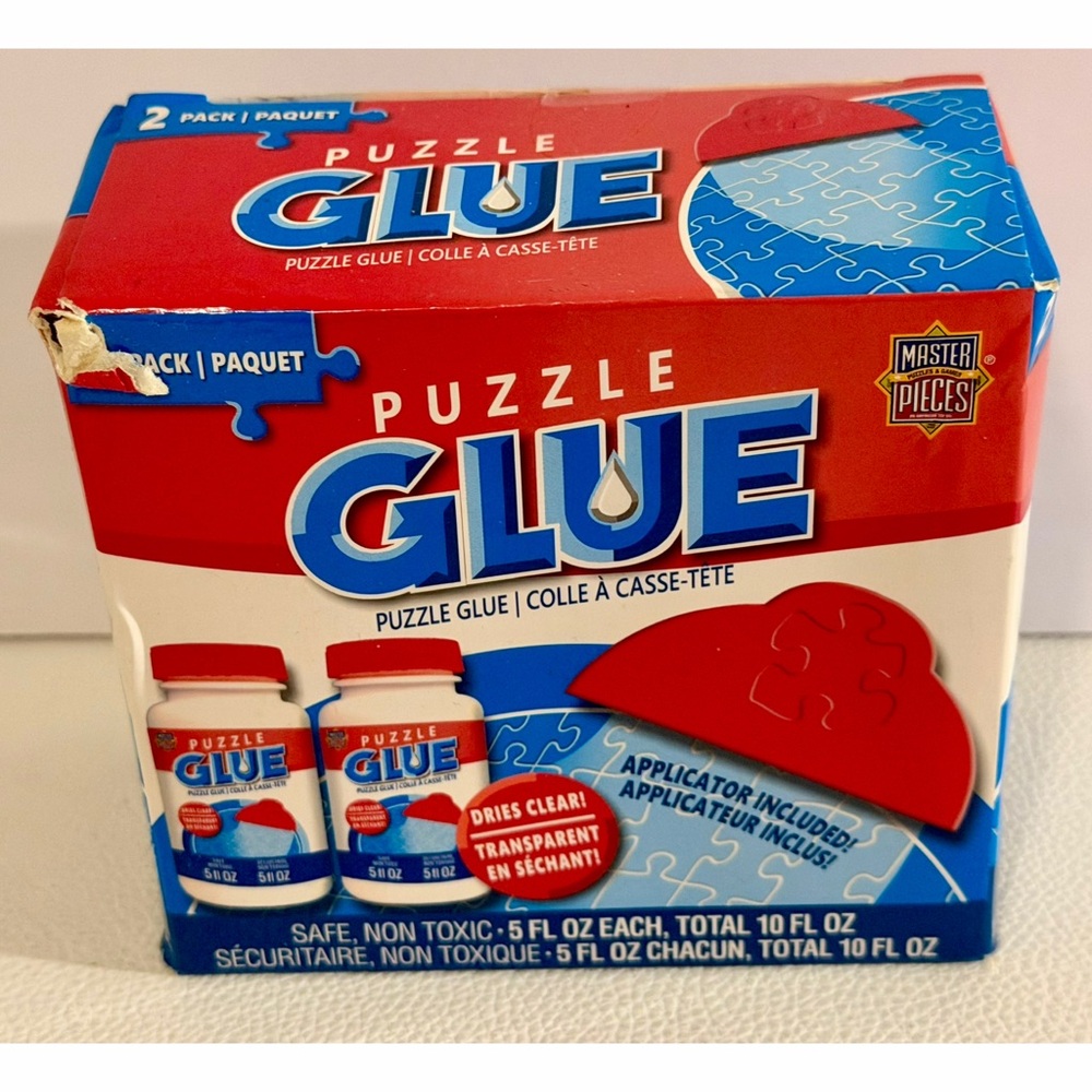 MasterPieces Puzzle Glue 2 Pack 10oz Total • Dries Clear • New